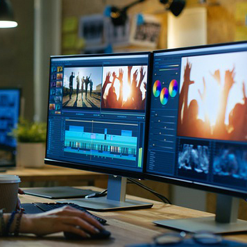 écran de montage vidéo