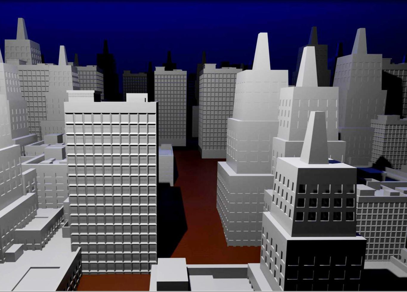 ville en 3D réalisé par Aldric Moreau pour le son et lumière de Lisle en 2021